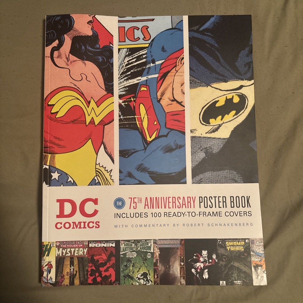 DC COMICS THE 75TH ANNIVERSARY POSTER BOOK 100 COVERS ROBERT SCHNAKENBERG